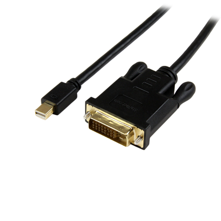 STARTECH.COM 3ft Mini DP to DVI Converter Cable - mDP to DVI - Black MDP2DVIMM3BS